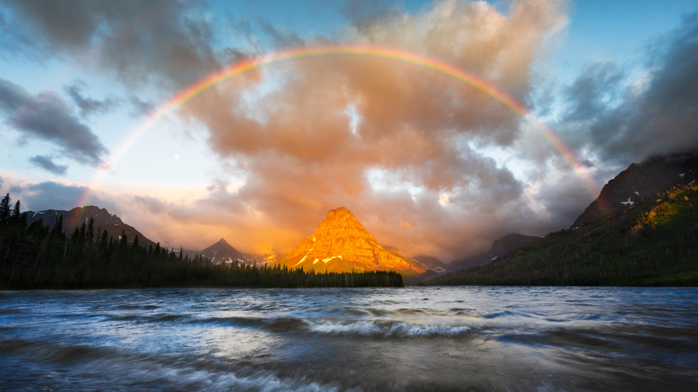 Обои природа, природный ландшафт, облако, горизонт, отражение в разрешении 1366x768