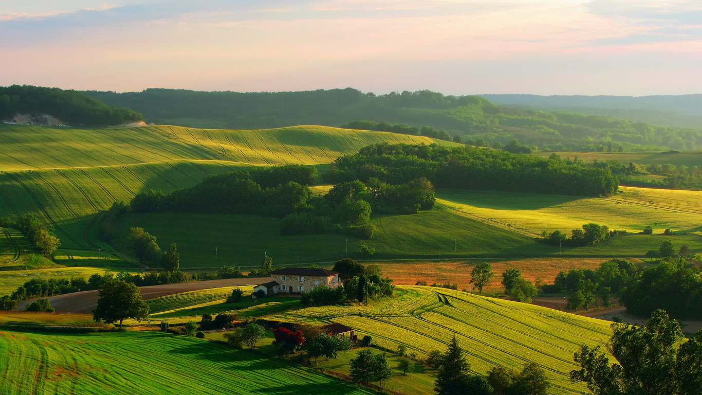 Обои природа, поле, холм, равнина, нагорье в разрешении 1366x768