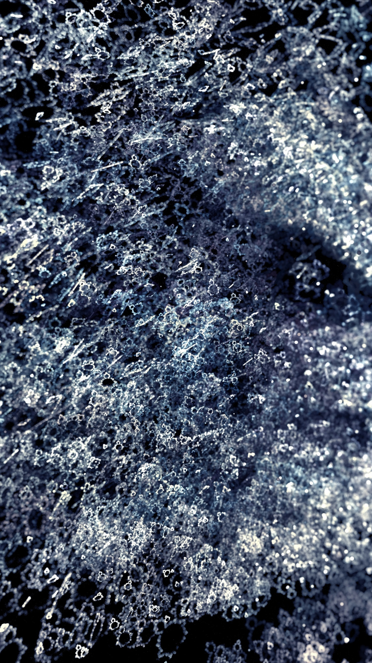 Обои синий, вода, узор, рок, мороз в разрешении 750x1334