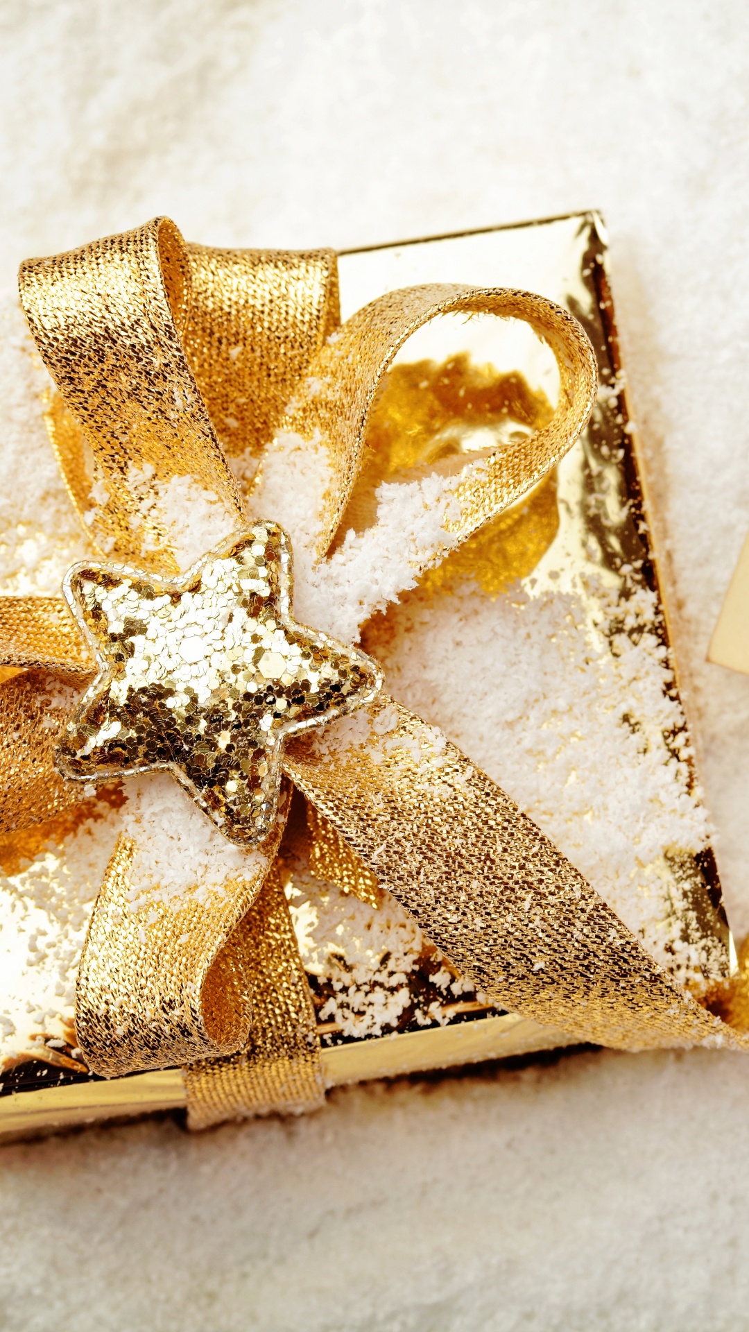 Обои Рождественский день, подарок, желтый, подарочная упаковка, настоящее время в разрешении 1080x1920