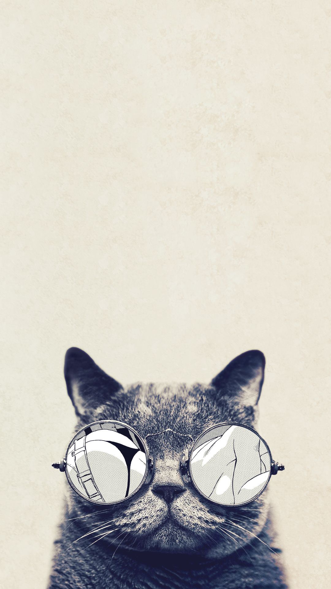 Обои кот, кошачьих, бакенбарды, морда, иллюстрация в разрешении 1080x1920