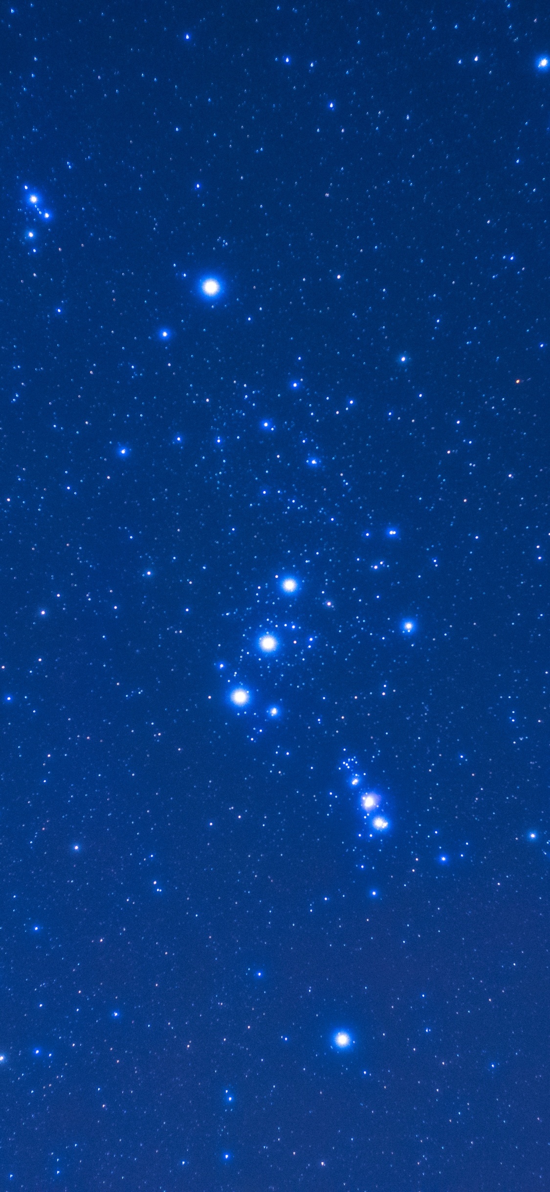 Обои Созвездие, звезда, Астрономия, ночное небо, синий в разрешении 1125x2436