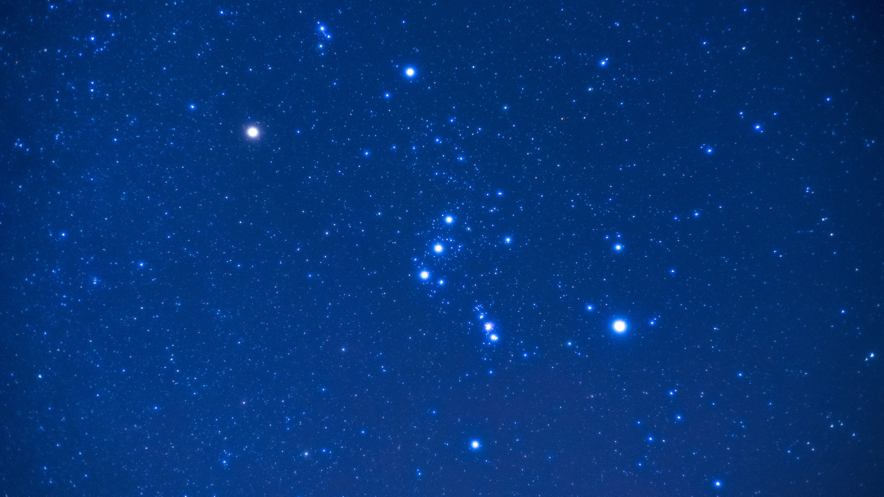Обои Созвездие, звезда, Астрономия, ночное небо, синий в разрешении 1280x720