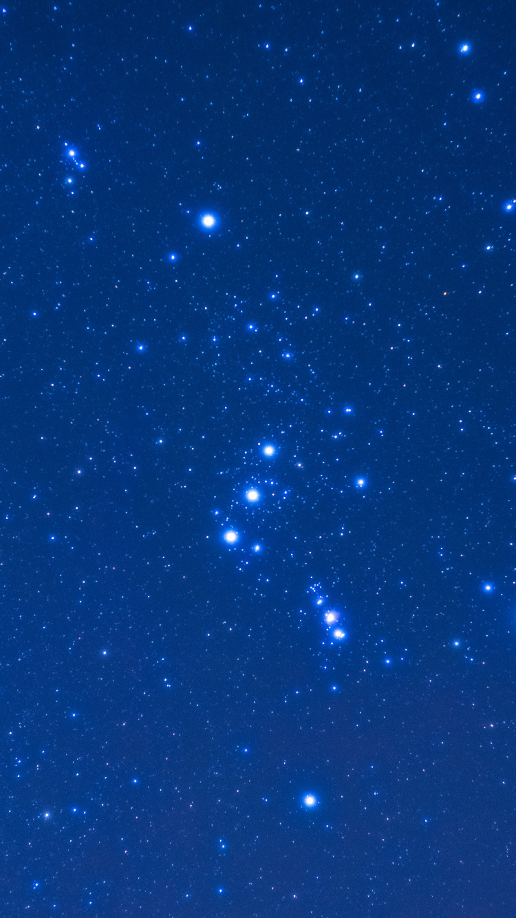 Обои Созвездие, звезда, Астрономия, ночное небо, синий в разрешении 750x1334