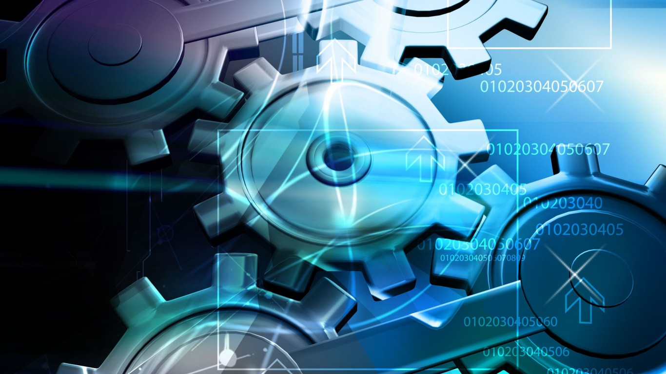 Обои машиностроение, инженерия, шестерня, графический дизайн, графика в разрешении 1366x768