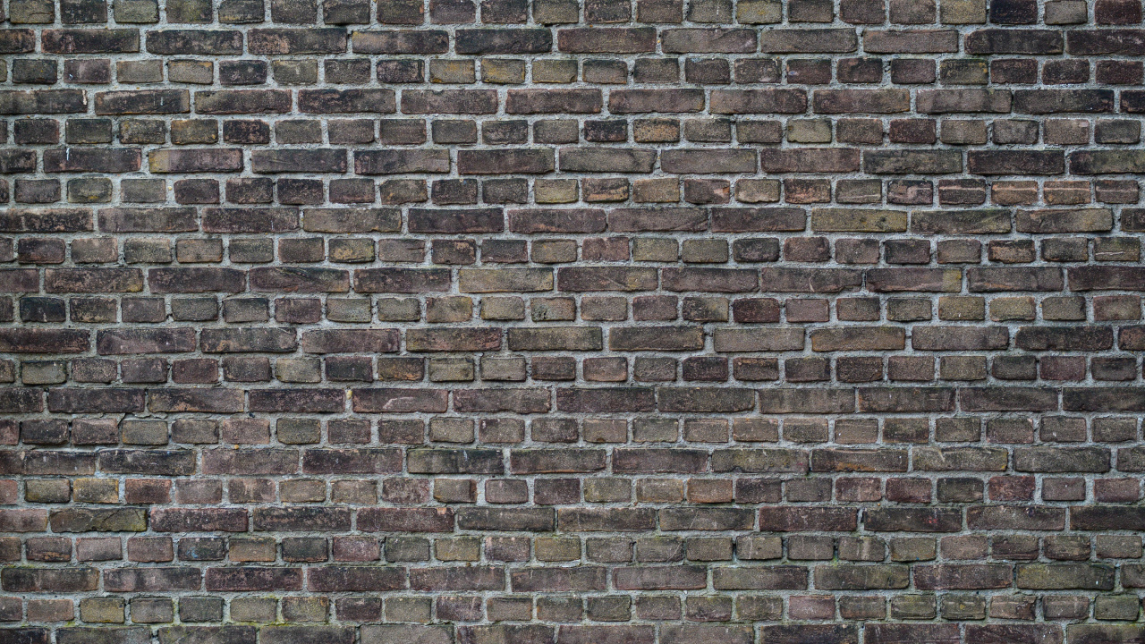 Обои кирпич, стена, каменная стена, кирпичная кладка, текстура в разрешении 1280x720