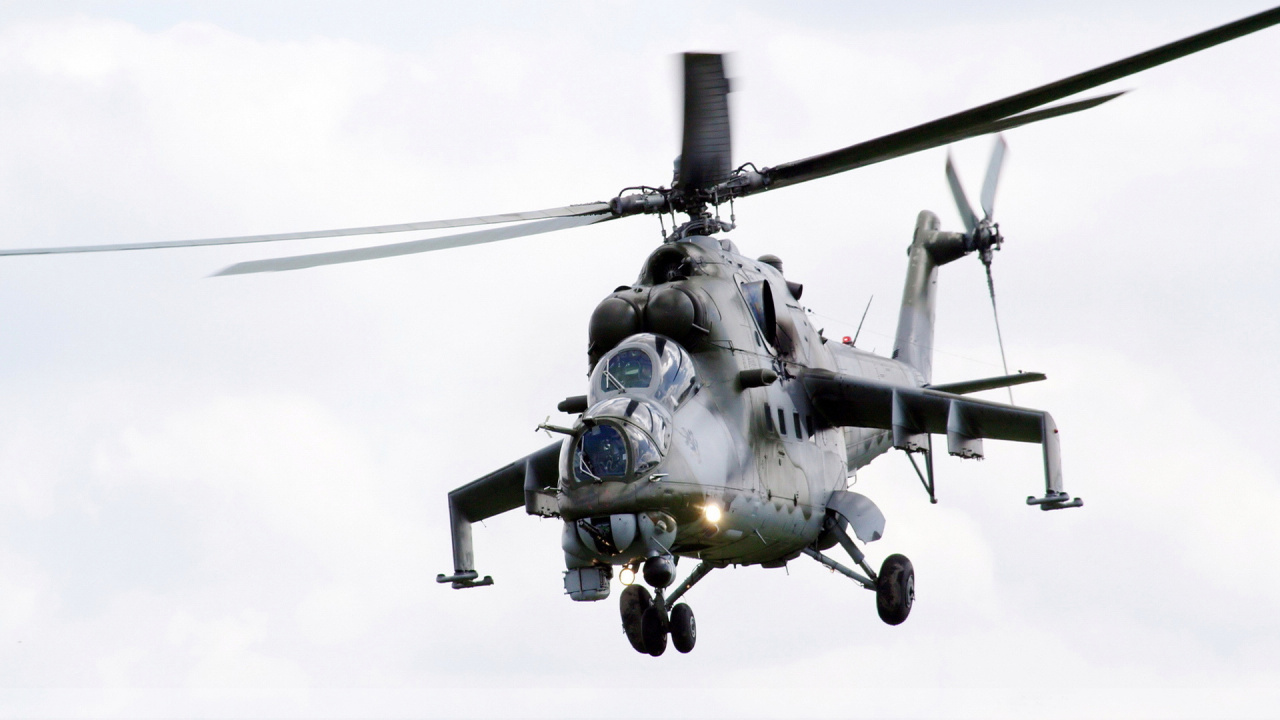 Обои вертолет, ударный вертолет, военный вертолет, военный самолет, самолеты в разрешении 1280x720