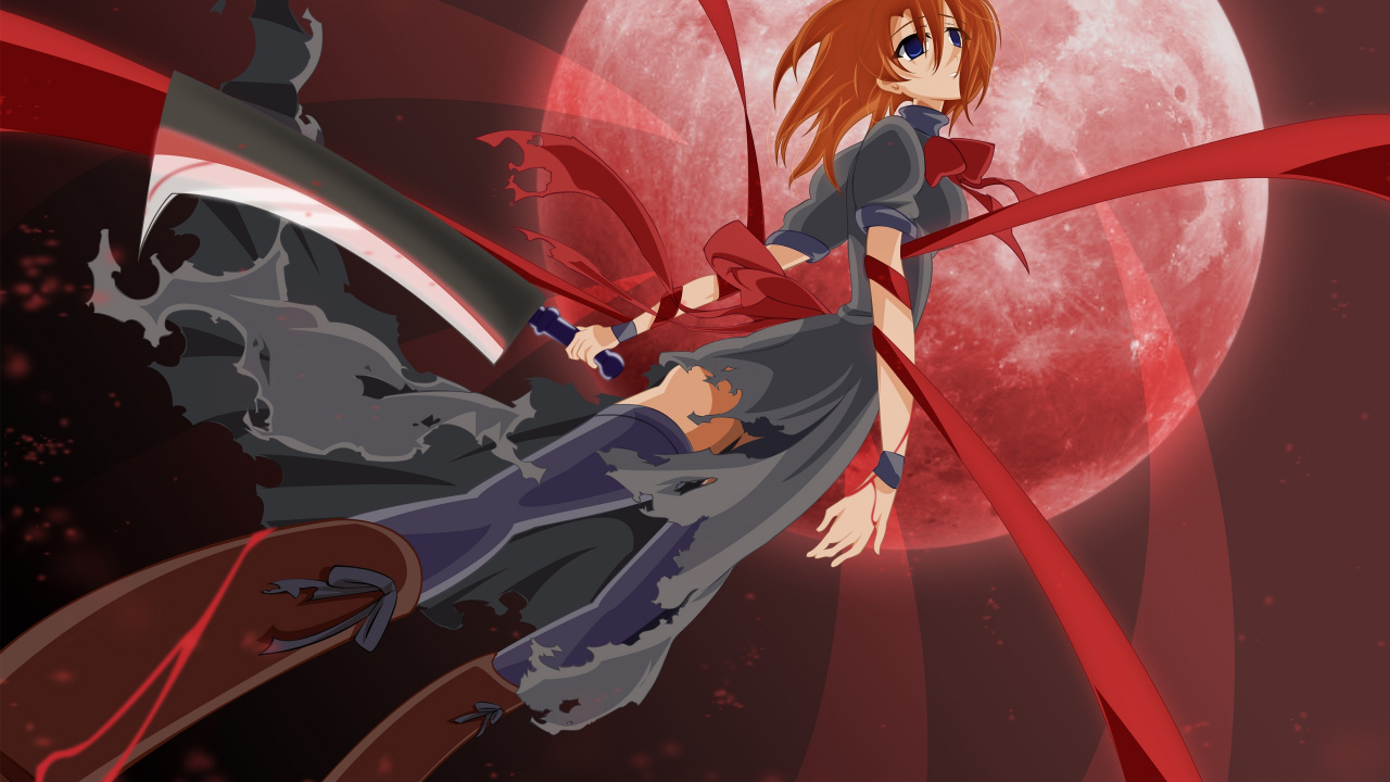 Обои иллюстрация, хигураши когда они плачут, аска Лэнгли сорю, красный, красный цвет в разрешении 1280x720