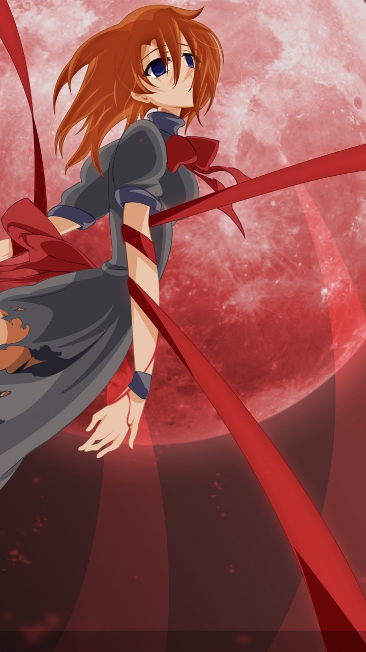 Обои иллюстрация, хигураши когда они плачут, аска Лэнгли сорю, красный, красный цвет в разрешении 720x1280