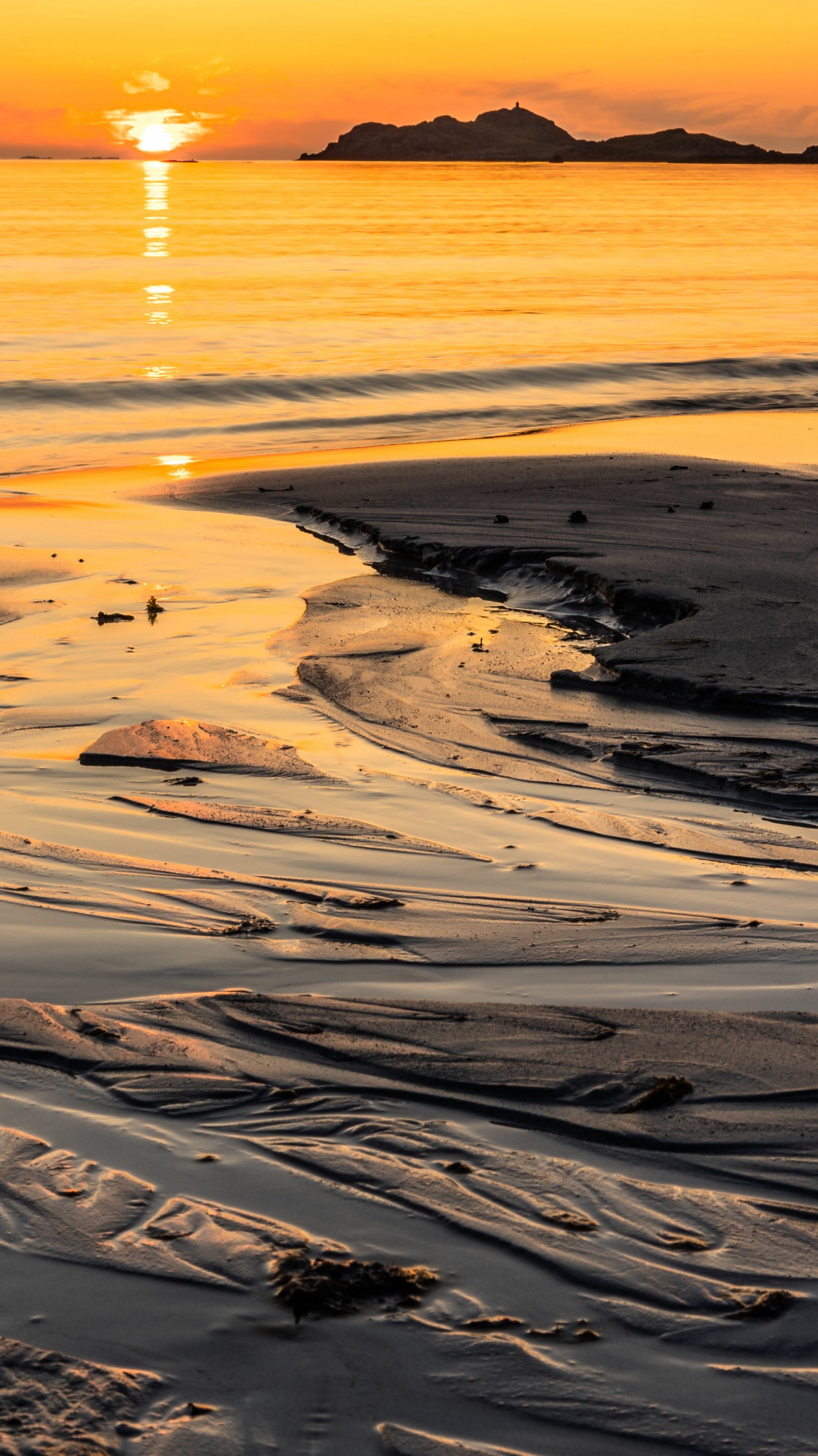 Обои берег, мадфлэт, вода, гидроресурсы, атмосфера в разрешении 1440x2560