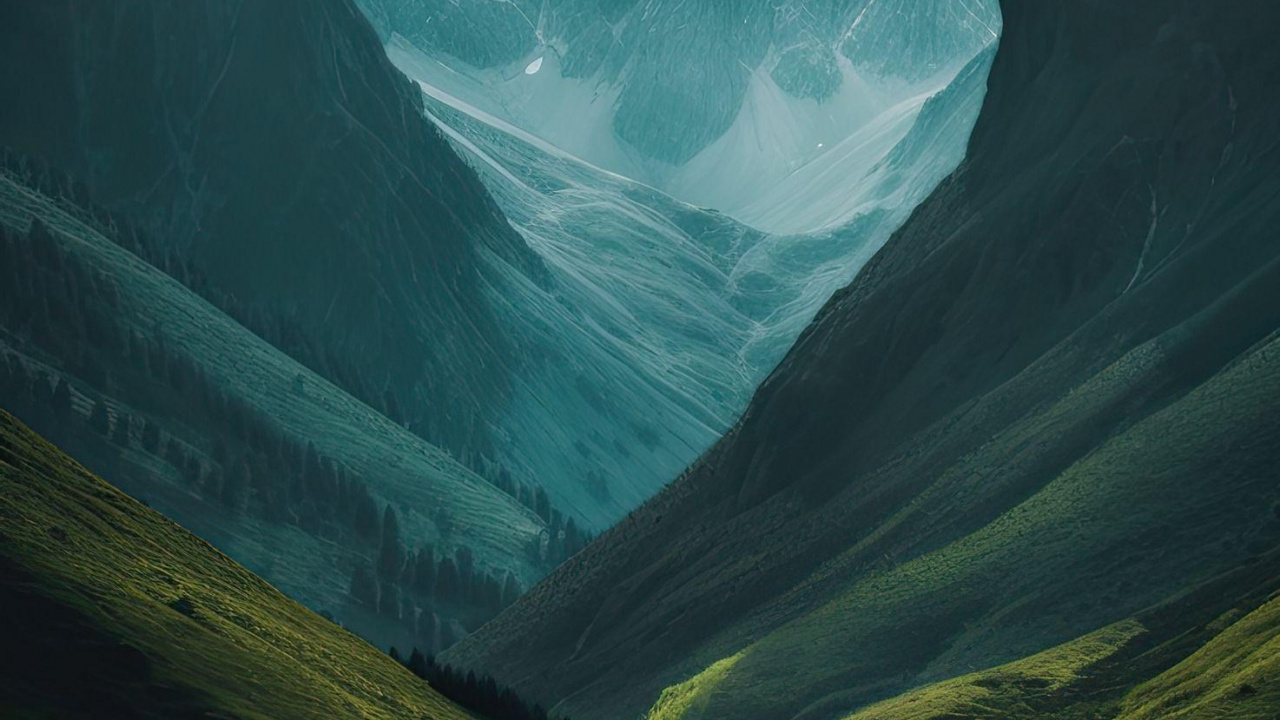 Обои Эпл, смартфон, облако, гора, природный ландшафт в разрешении 1280x720