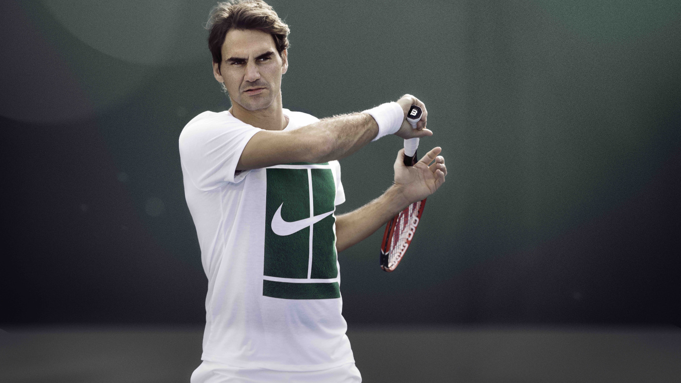 Обои Роджер Федерер, 2016 Уимблдонский Турнир, теннис, теннисист, плечо в разрешении 1366x768