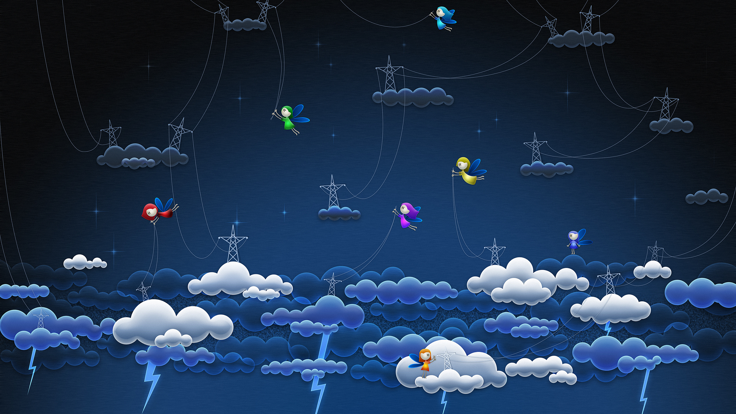 Обои вода, мир, коммуникация, небо, технологии в разрешении 2560x1440