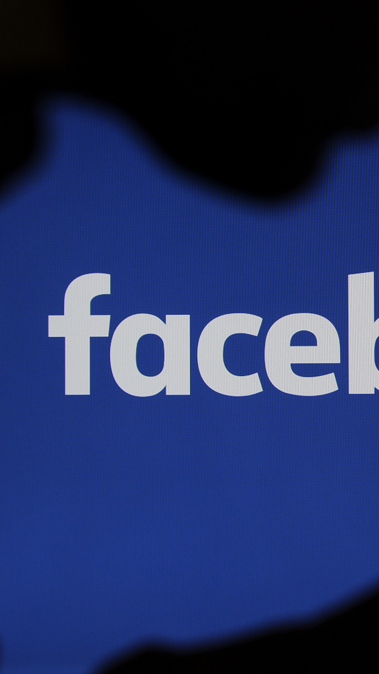 Обои фейсбук, синий, текст, лого, марка в разрешении 750x1334