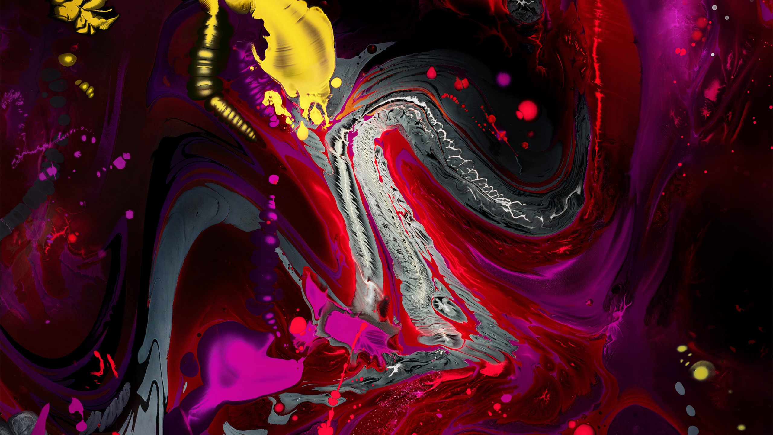 Обои айпад, яблоко, жидкий, пурпур, художественная краска в разрешении 2560x1440