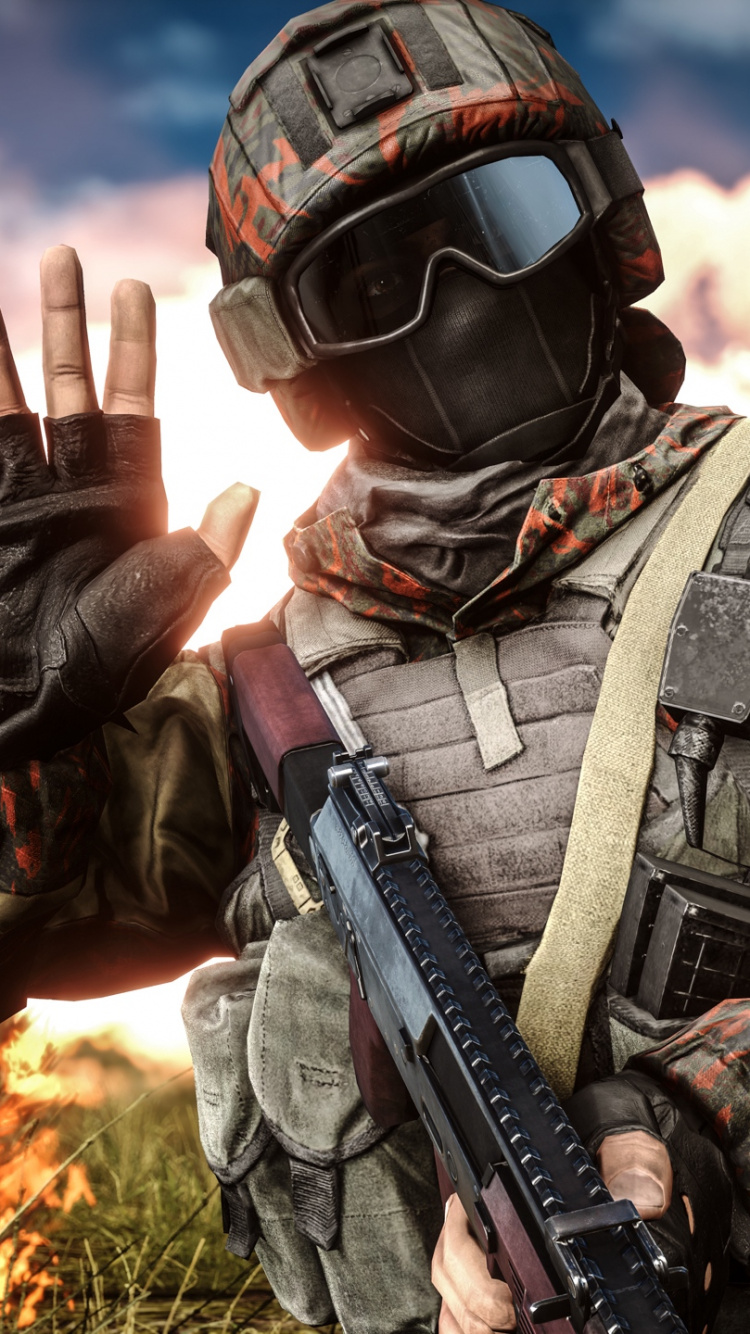 Обои солдат, шутер, игры, компьютерная игра, шлем в разрешении 750x1334