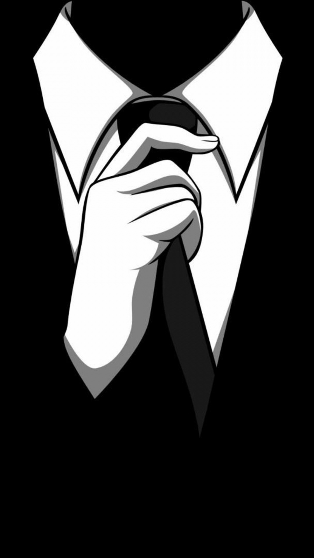 Обои галстук, галстук-бабочка, костюм, официальная одежда, иллюстрация в разрешении 1080x1920