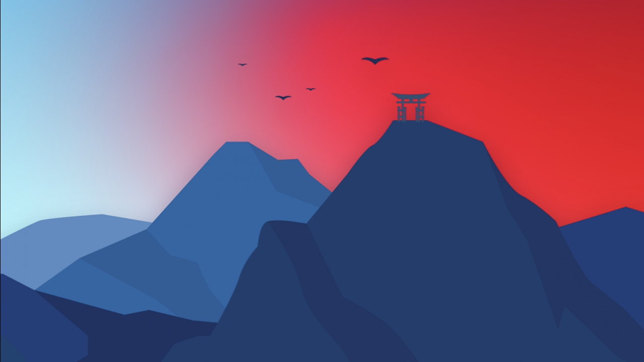 Обои Nokia Lumia 630, гора, атмосфера, послесвечение, сумрак в разрешении 1280x720