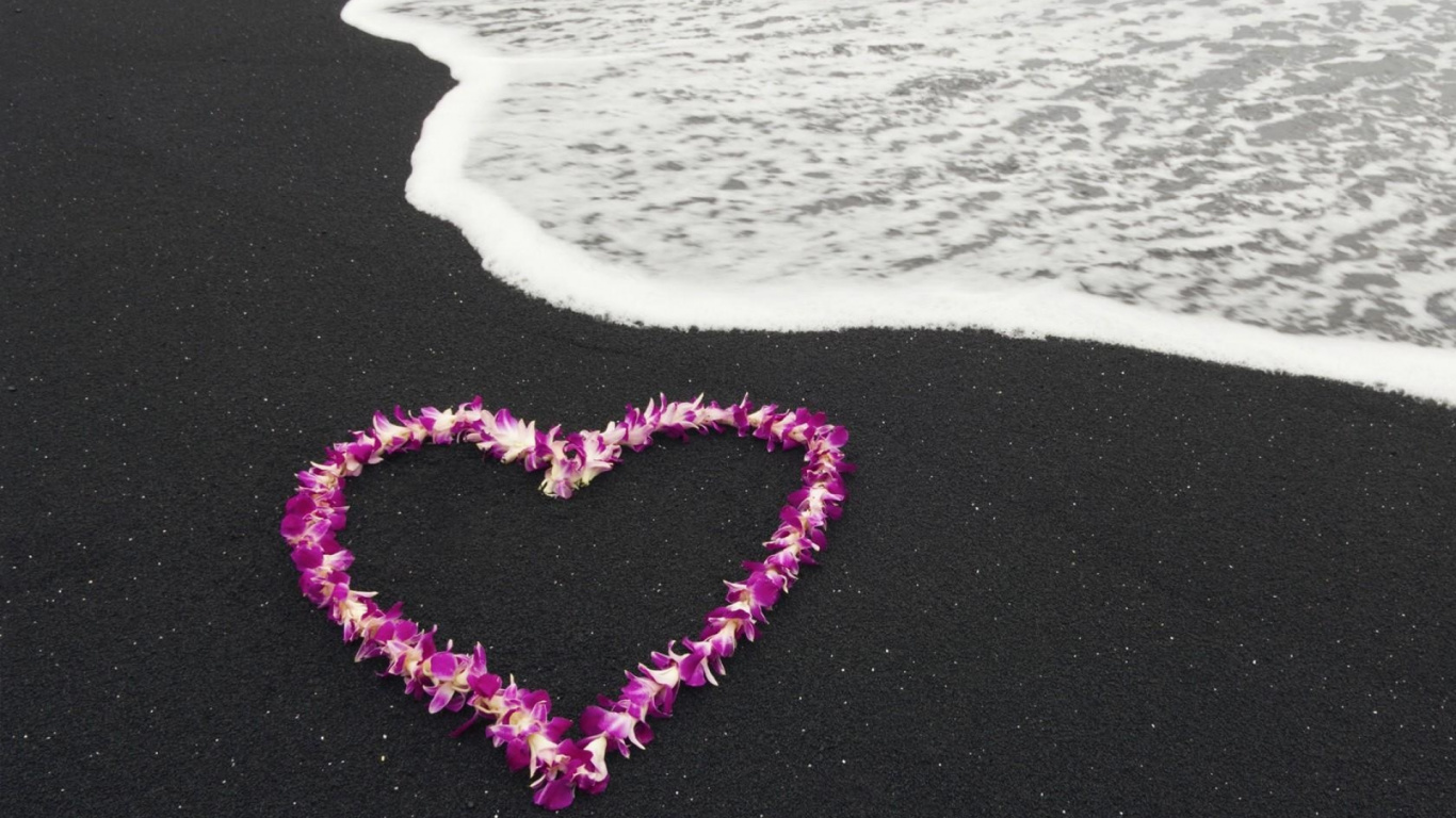 Обои сердце, роман, розовый, любовь, мизинец в разрешении 1366x768