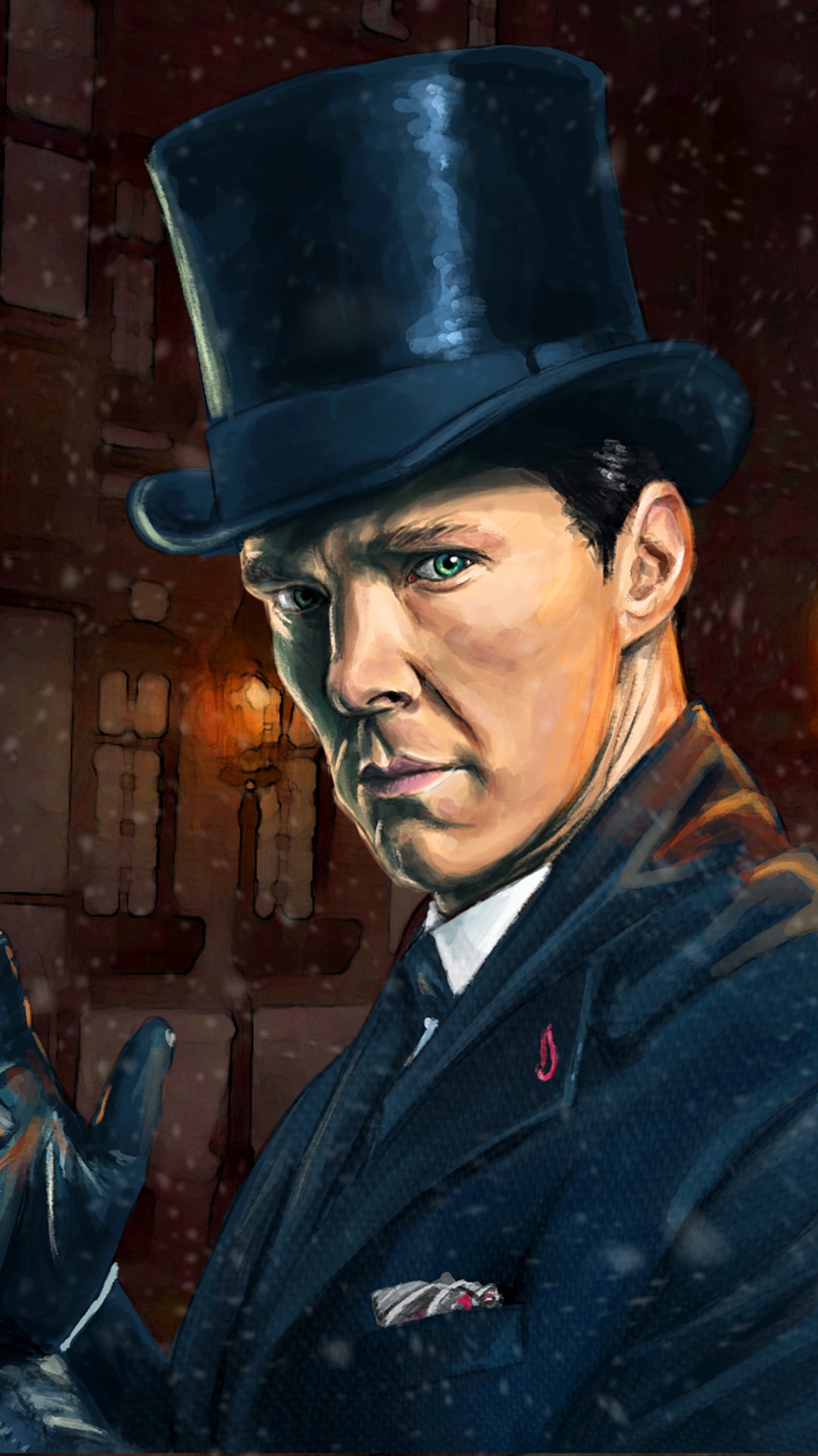 Обои Бенедикт Камбербэтч, Шерлок Холмс, шерлок, Мартин Фриман, живопись в разрешении 1080x1920