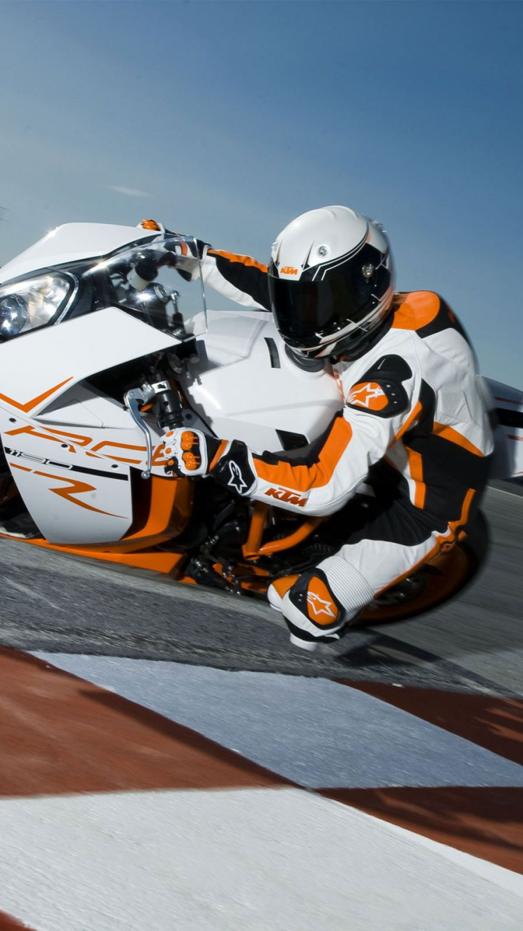 Обои мотоспорт, супербайк, КТМ, авто, мотоцикл в разрешении 750x1334