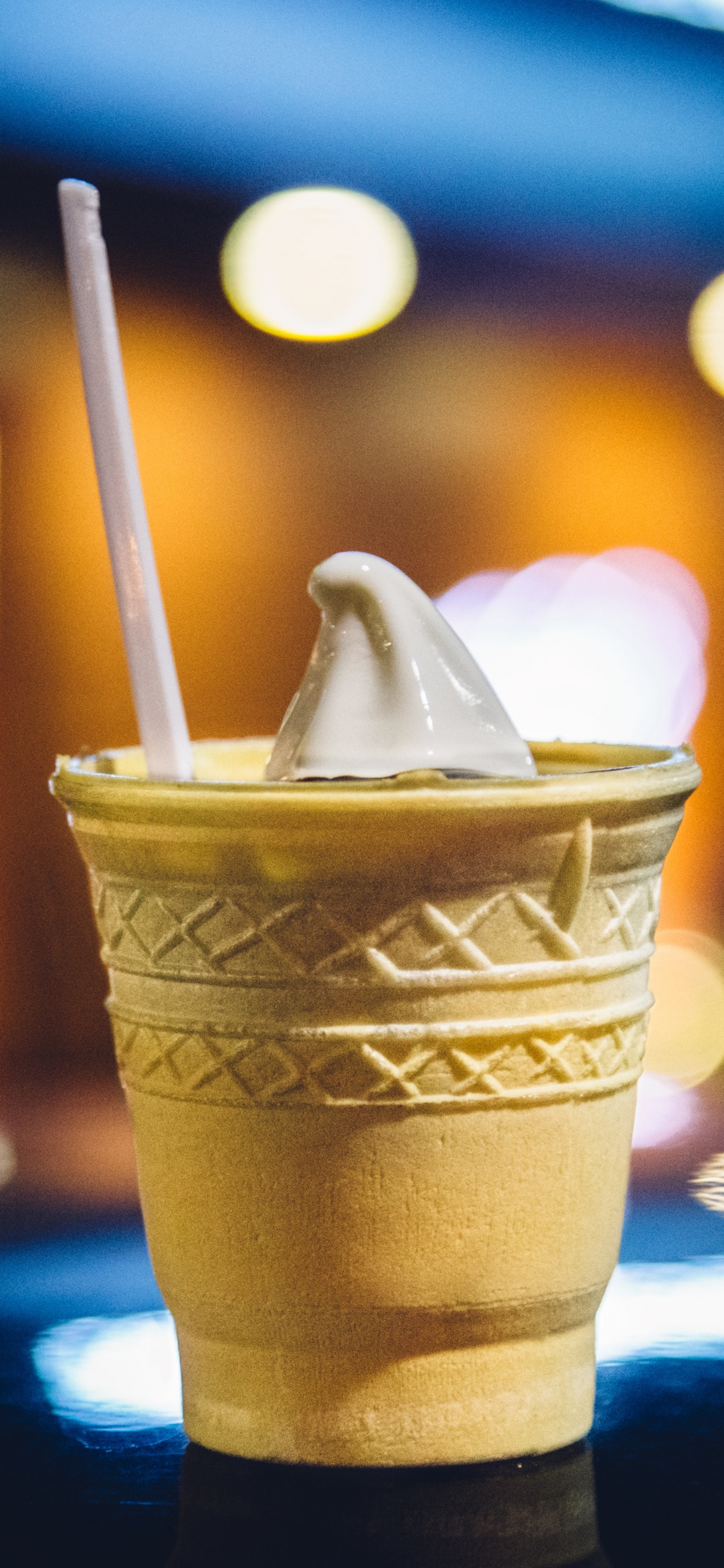 Обои мороженое, крем, ванильное мороженое, напиток, Пенка кофе в разрешении 1242x2688