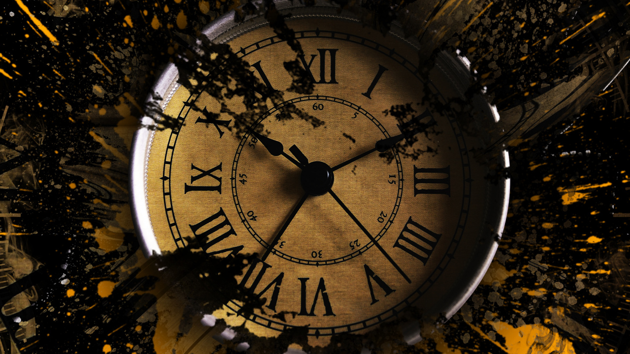 Обои темнота, уличный фонарь, круг, растение, космос в разрешении 1280x720