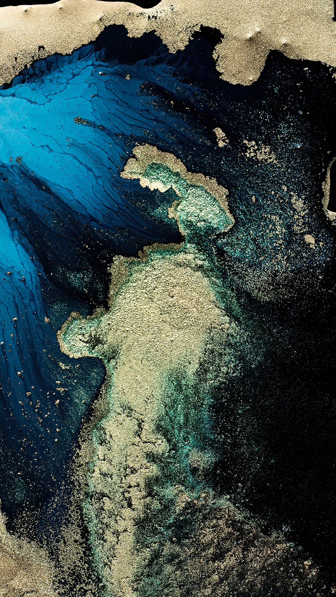 Обои вода, яблоко, арт, дорожное покрытие, асфальт в разрешении 1080x1920