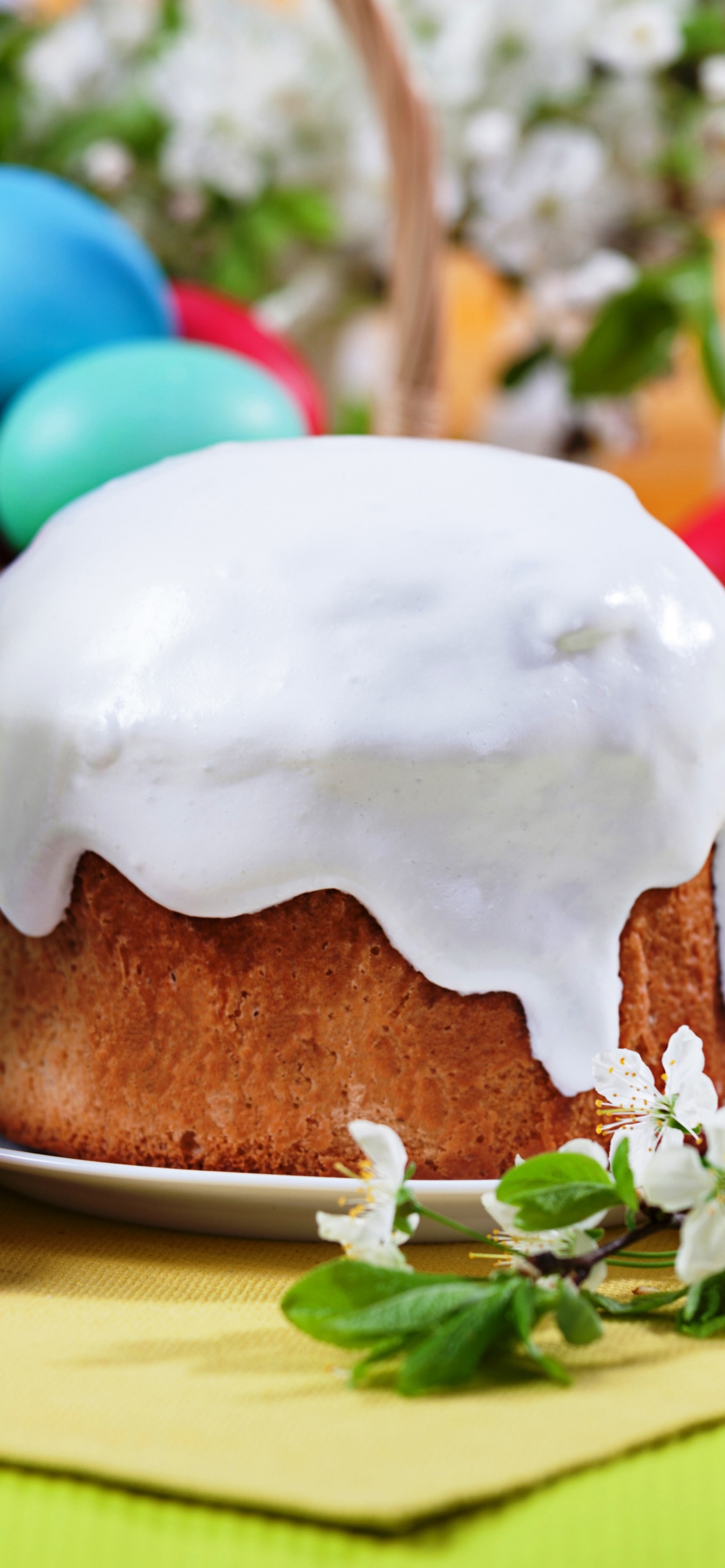 Обои кулич, пасха, пасхальное яйцо, пища, куличи в разрешении 1242x2688