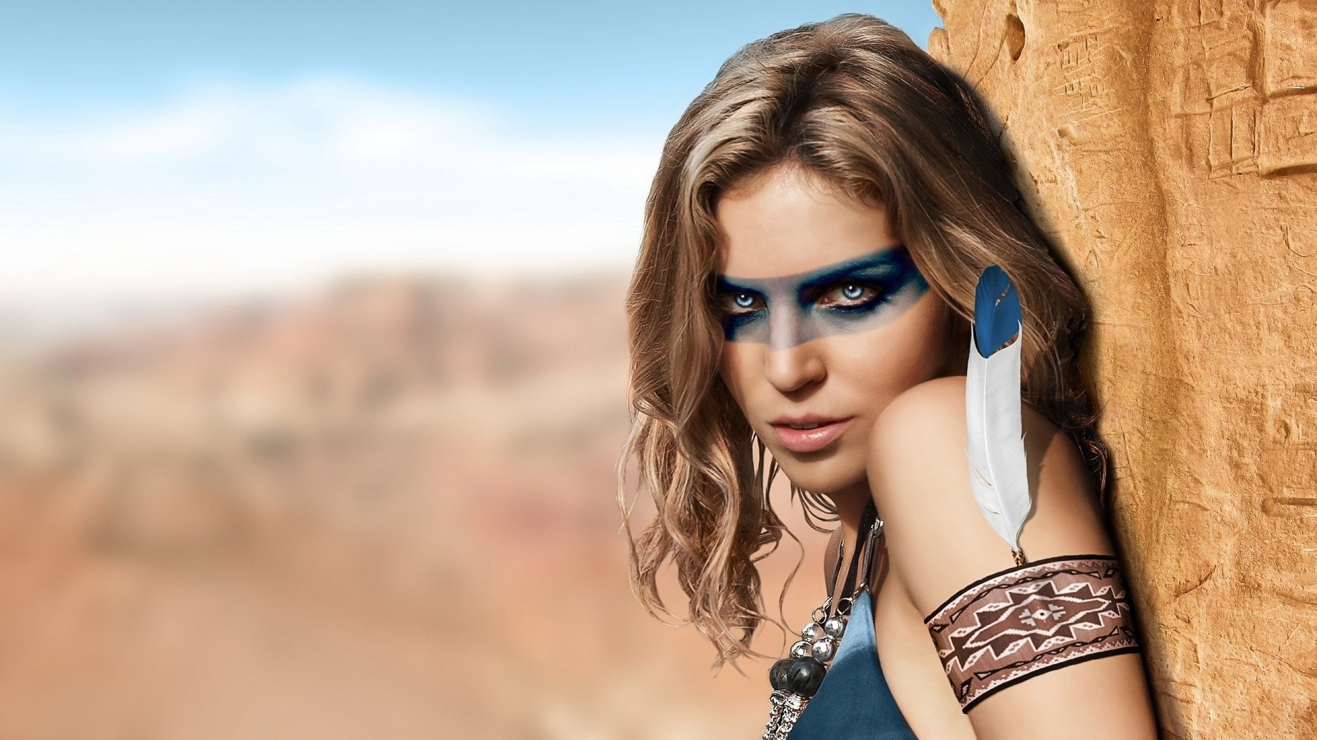 Обои красота, модель, длинные волосы, женщина, девушка в разрешении 2560x1440