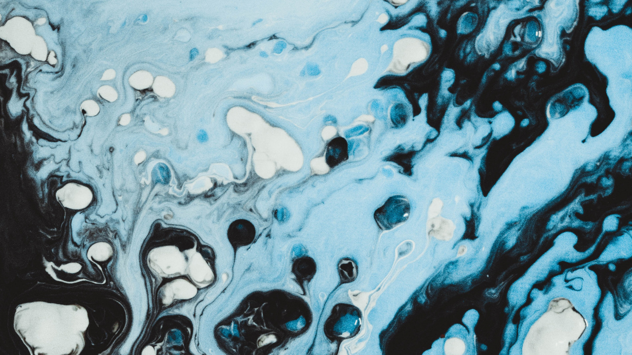 Обои арт, синий, вода, бирюза, живопись в разрешении 1280x720
