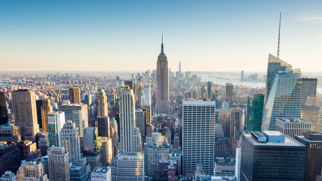 Обои город, городской пейзаж, городской район, метрополия, небоскреб в разрешении 1280x720