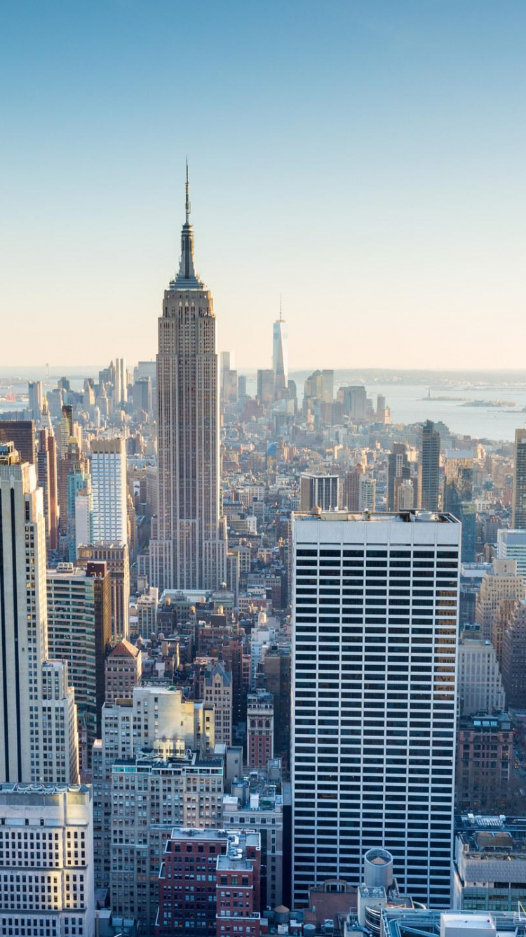 Обои город, городской пейзаж, городской район, метрополия, небоскреб в разрешении 750x1334