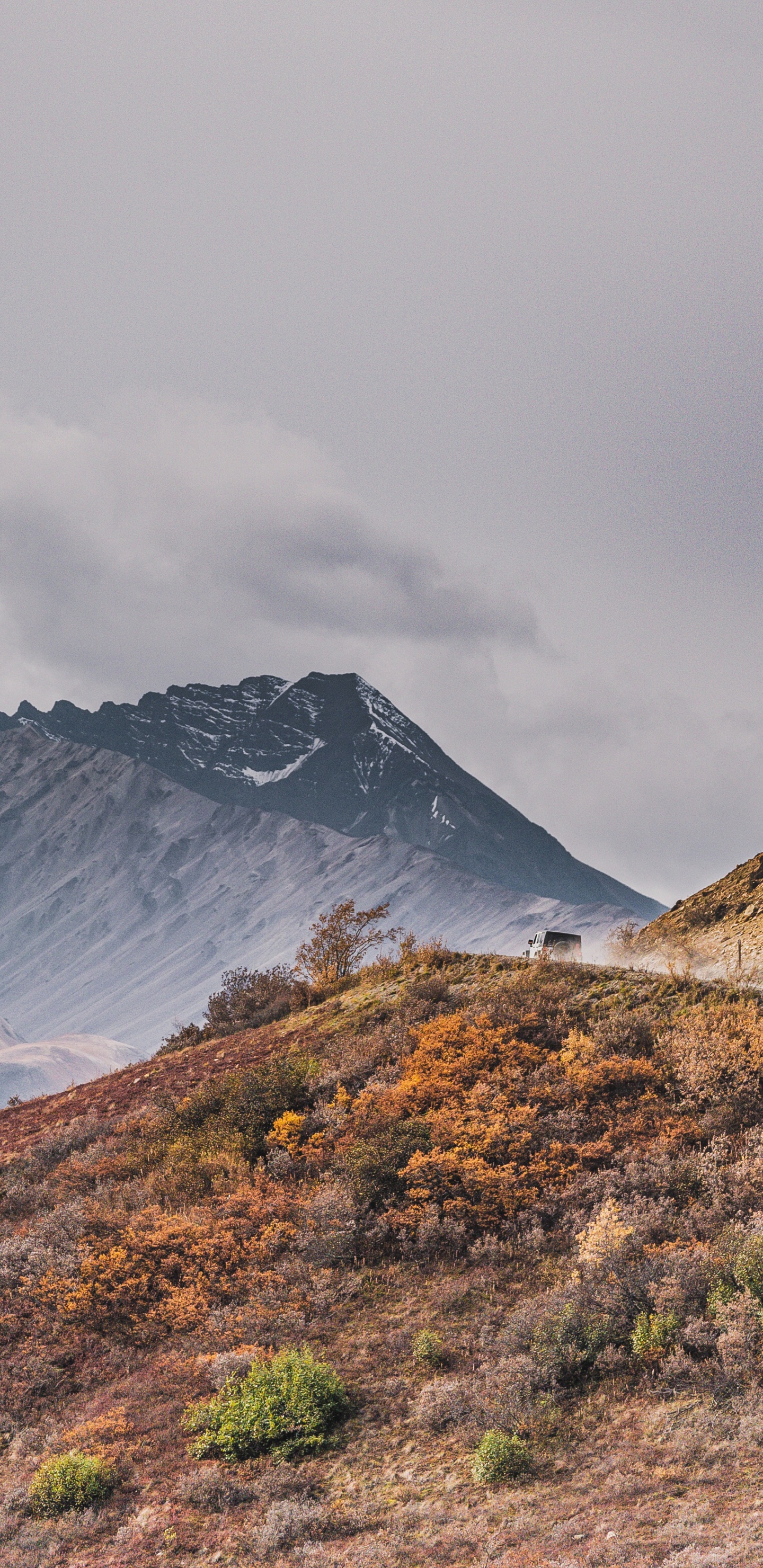 Обои горный рельеф, нагорье, гора, холм, дикая местность в разрешении 1440x2960