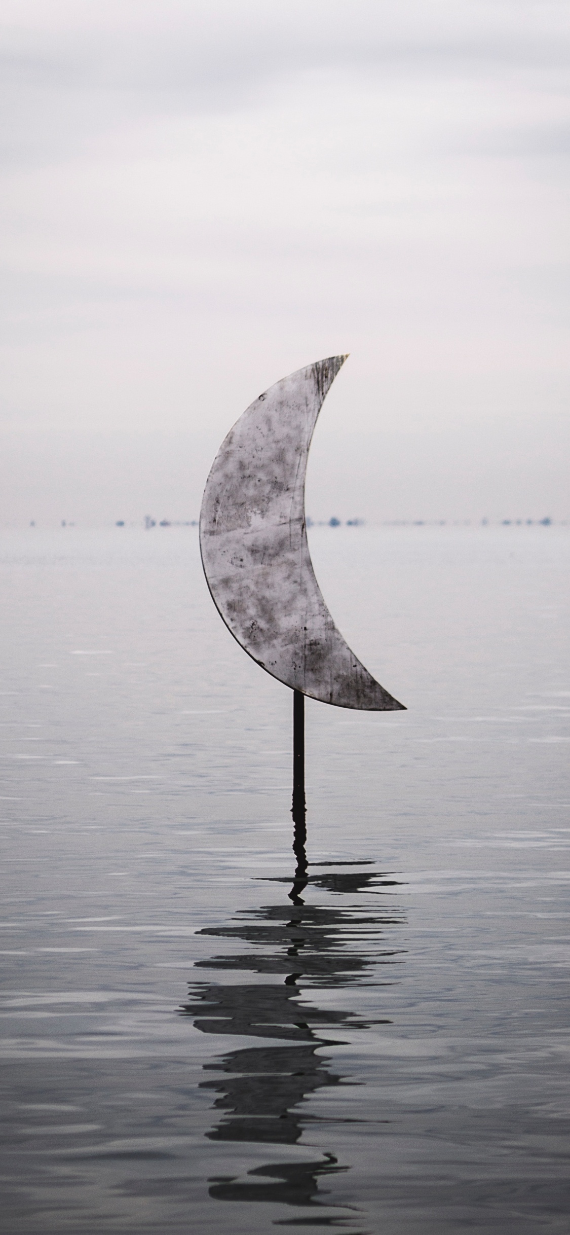 Обои спокойный, волна, ветровая волна, блог, горизонт в разрешении 1125x2436