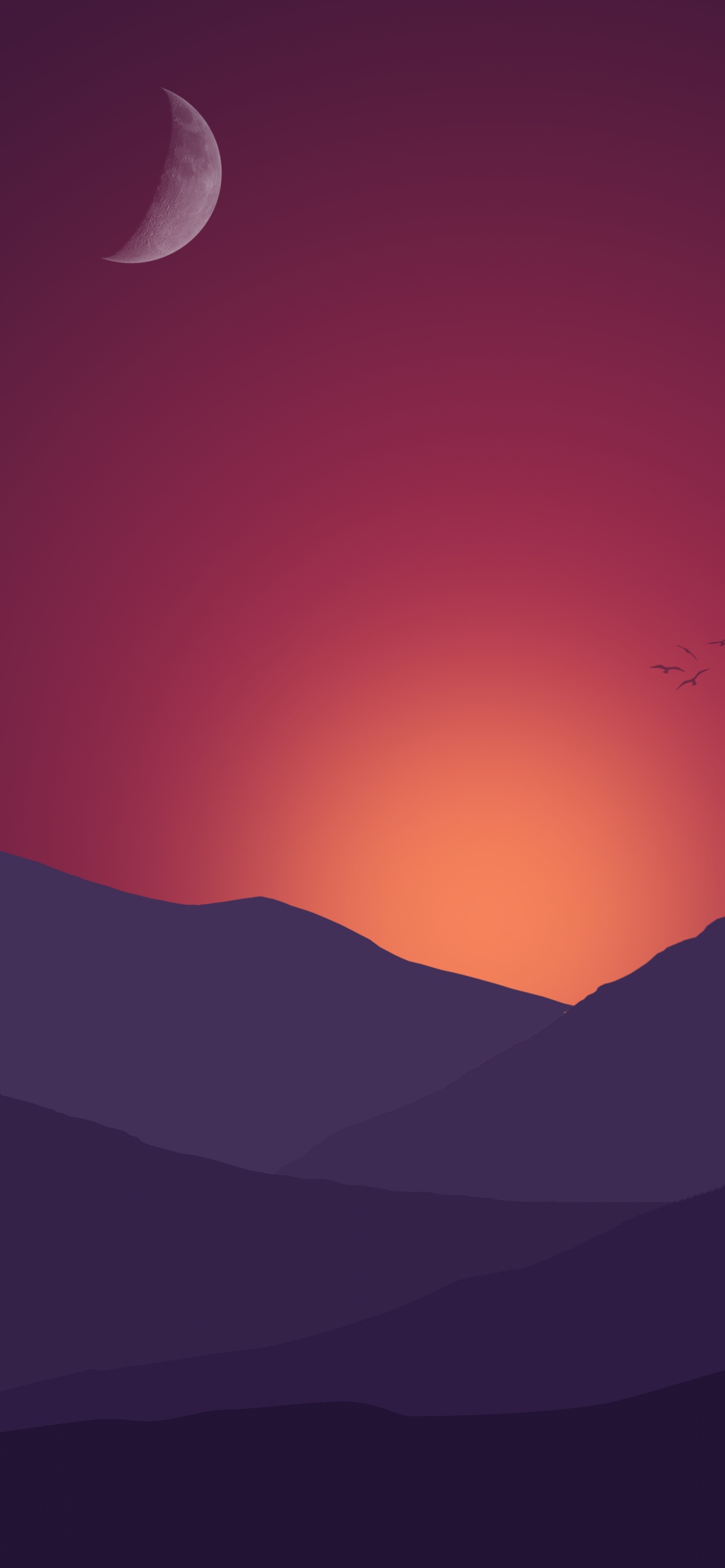 Обои стена, минимализм, планшет, гора, доступный в разрешении 1242x2688