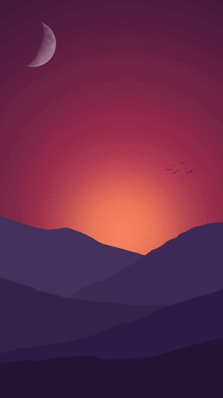 Обои стена, минимализм, планшет, гора, доступный в разрешении 720x1280