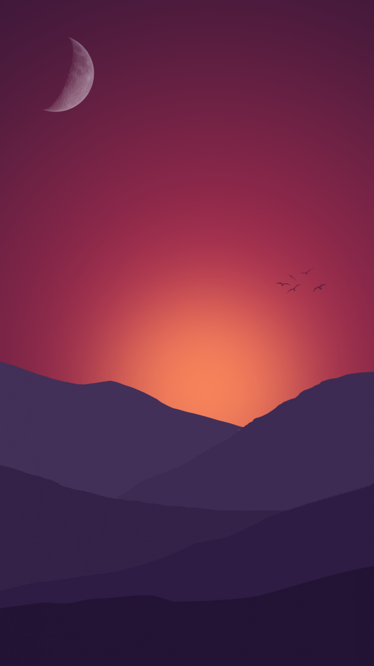 Обои стена, минимализм, планшет, гора, доступный в разрешении 750x1334