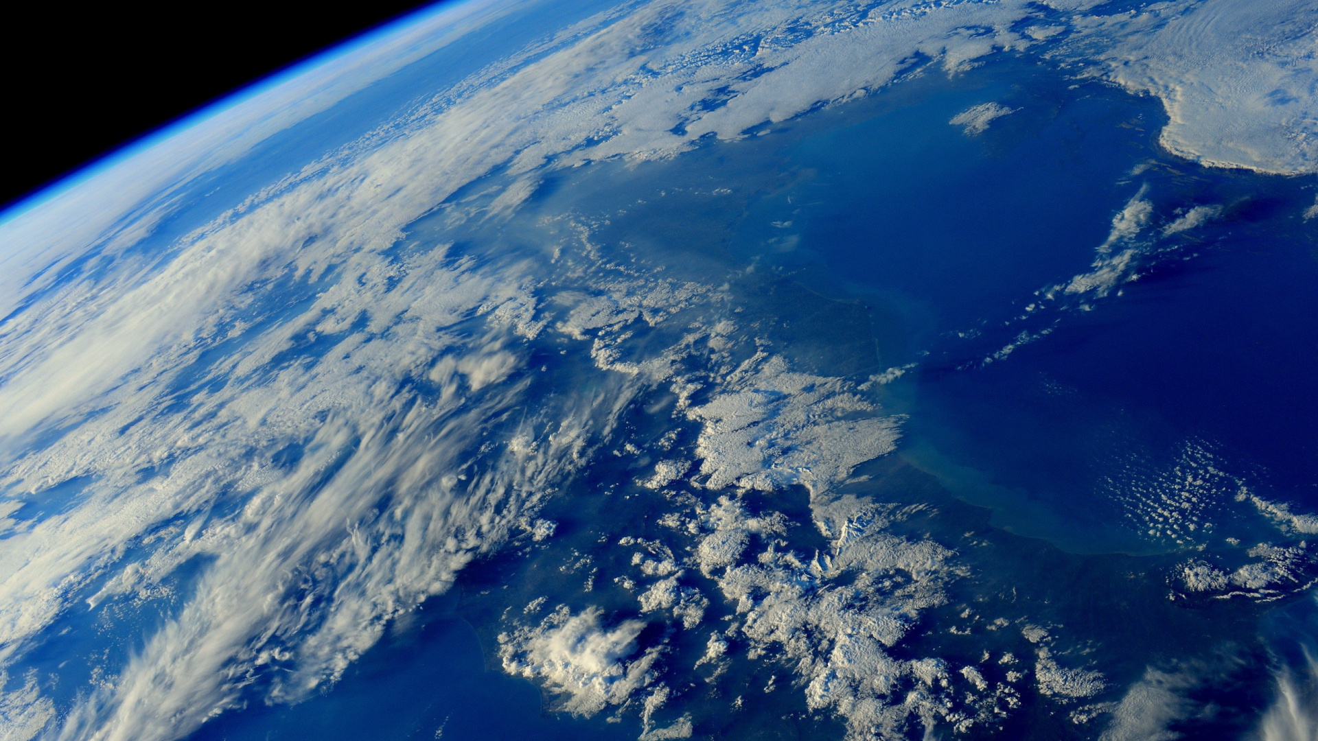 Обои земля, планета, атмосфера земли, поверхность планет, космическое пространство в разрешении 1920x1080