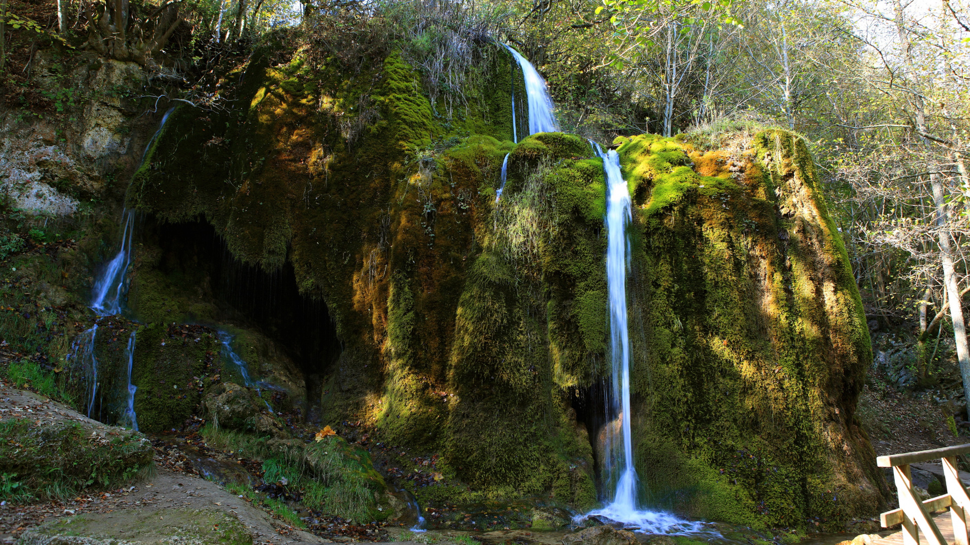 Обои водопад, природа, водоем, природный заповедник, вода в разрешении 1920x1080