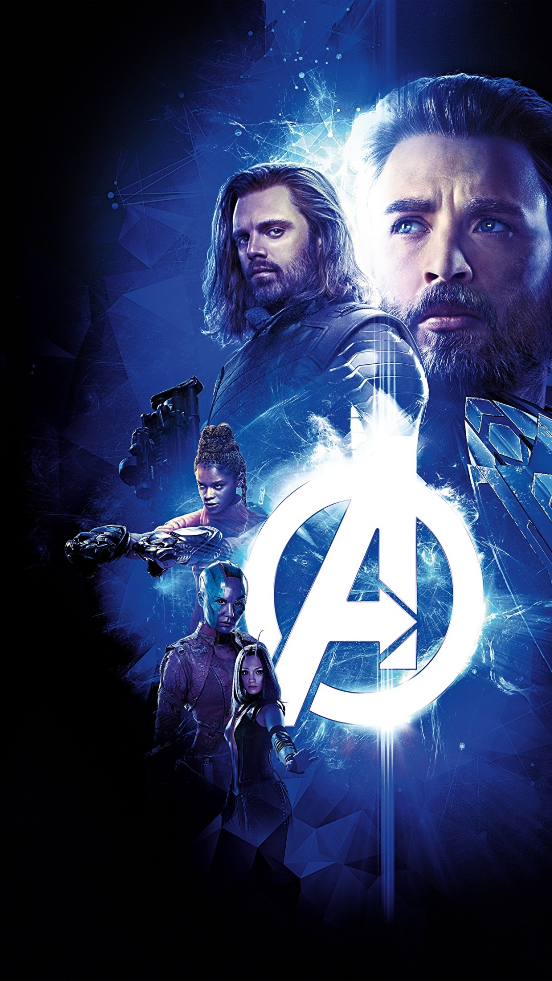 Обои Крис Эванс, Мстители: Война бесконечности, Бакки Барнс, мститель, свет в разрешении 1080x1920