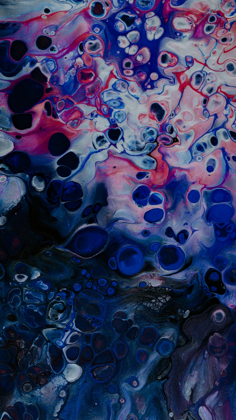 Обои вода, жидкий, художественная краска, лазурный, жидкость в разрешении 750x1334