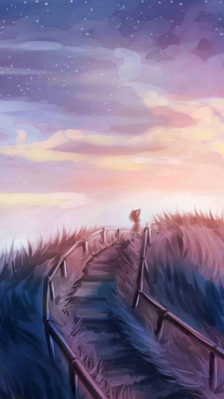 Обои живопись, арт, визуальное искусство, Маяк, море в разрешении 720x1280