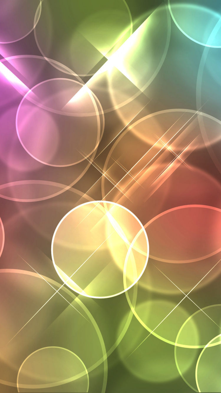 Обои круг, узор, линия, графика, фрактальное искусство в разрешении 750x1334