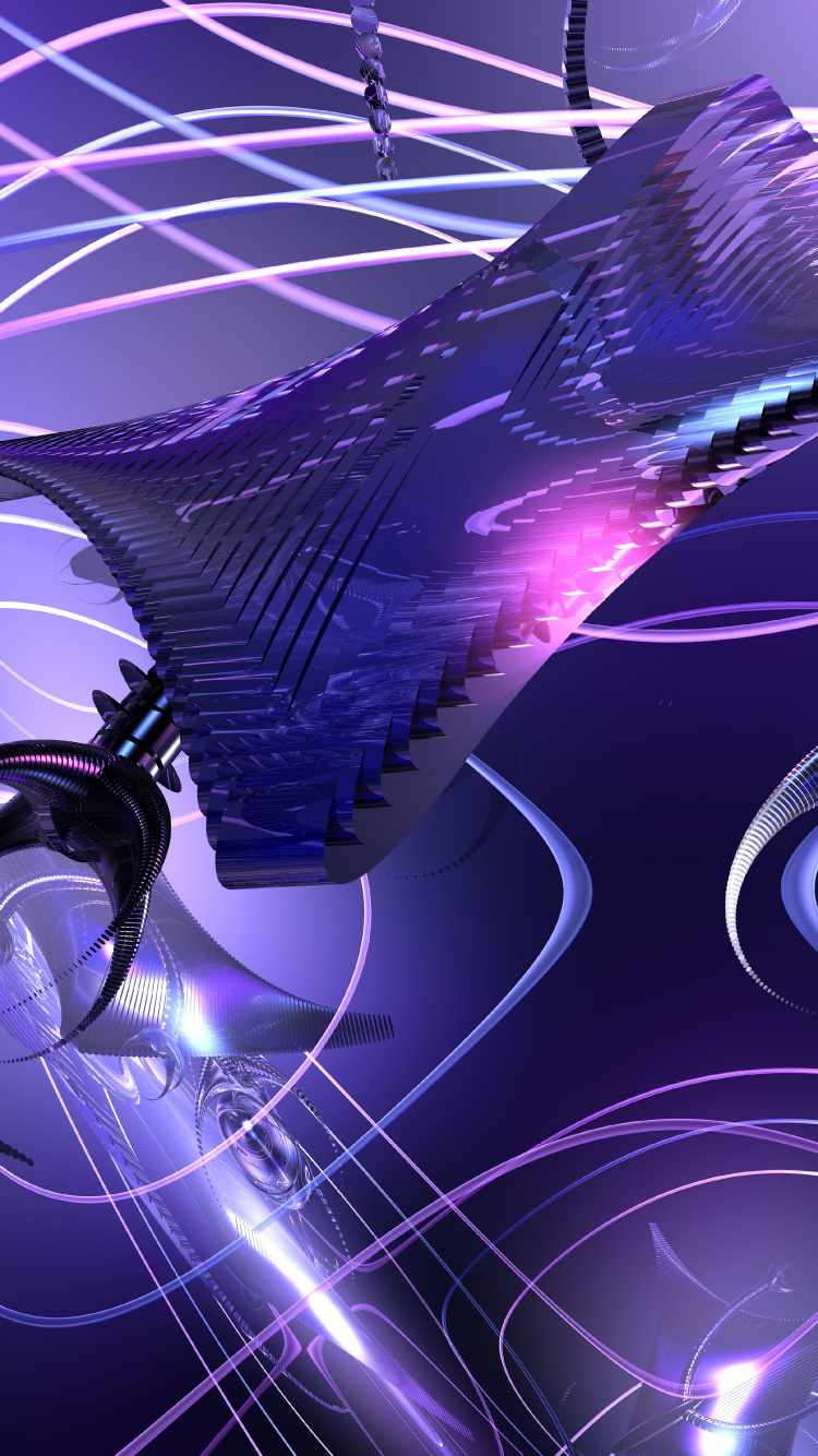 Обои Научная фантастика, пурпур, синий, Фиолетовый, свет в разрешении 750x1334