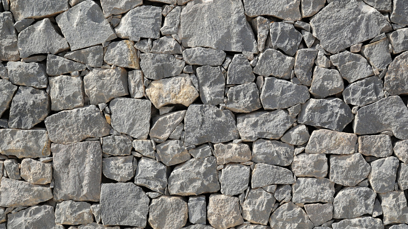 Обои каменная стена, стена, текстура, дизайн, рок в разрешении 1366x768