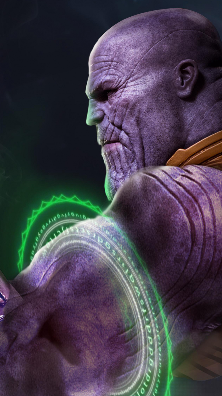 Обои Танос, Железный человек, Бесконечность Gauntlet, Бесконечность Драгоценные Камни, суперзлодей в разрешении 750x1334