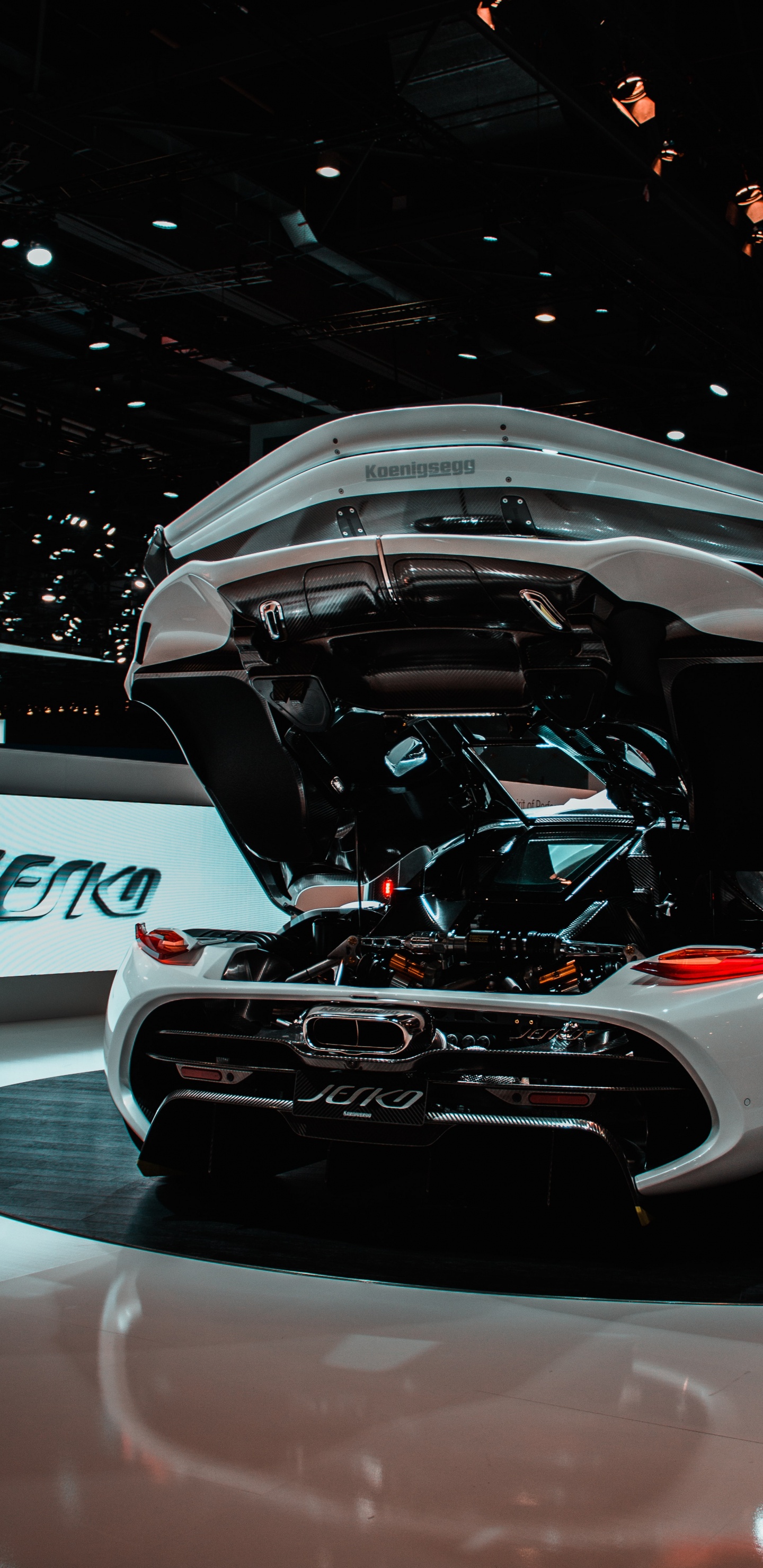 Обои спорткар, Авто шоу, автомобиль концепции, автомобильное освещение, суперкар в разрешении 1440x2960