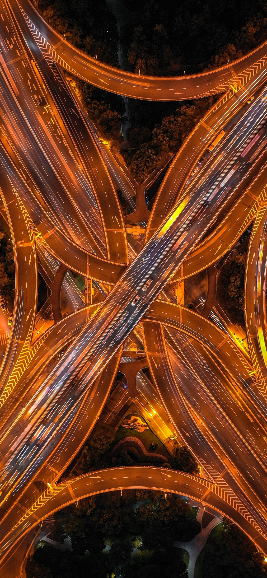 Обои фрактальное искусство, свет, желтый, архитектура, инфраструктура в разрешении 1125x2436