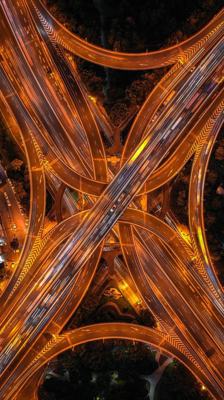 Обои фрактальное искусство, свет, желтый, архитектура, инфраструктура в разрешении 750x1334